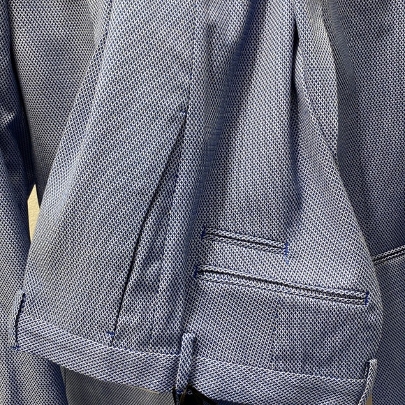 Brand New Men Zara Blue Textured Suit Size 40 Jacket and Size 31 Pants! - Picture 8 of 14